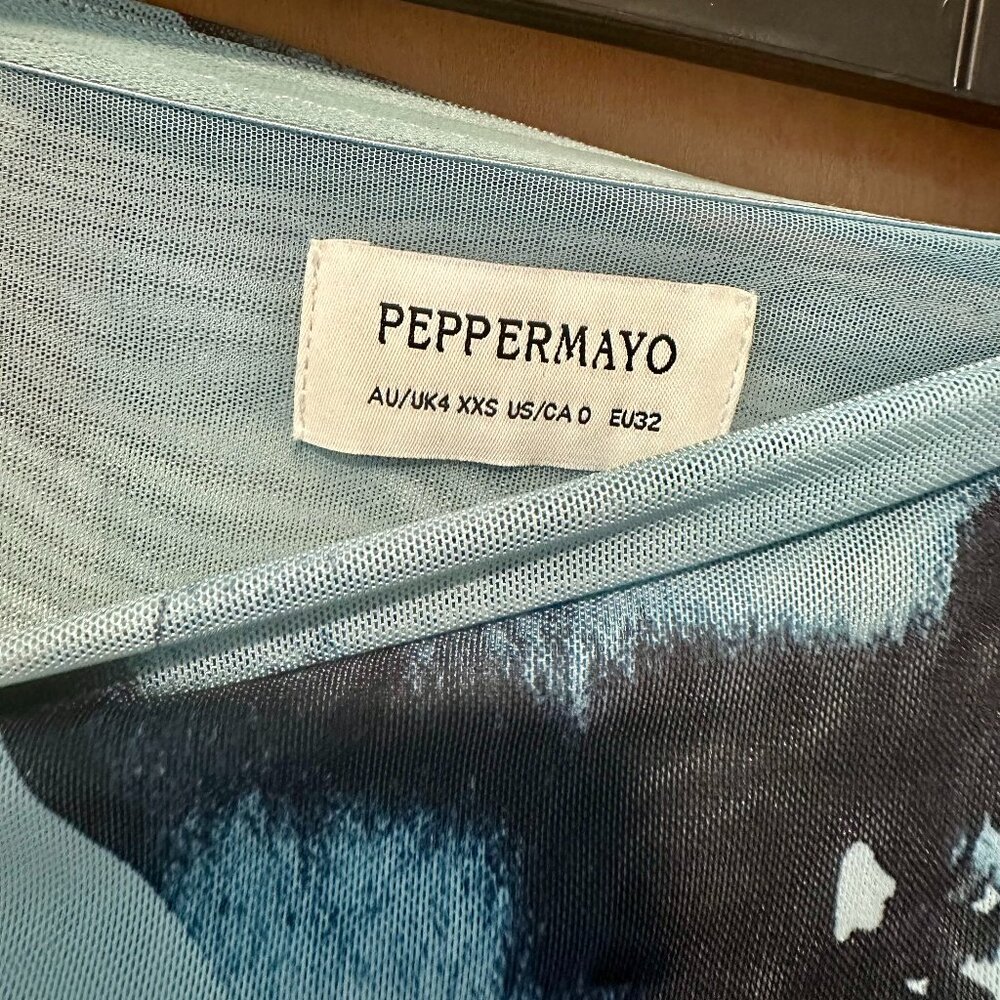 Peppermayo Songbird Maxi Dress Blue Black Floral 0 - Picture 5 of 8